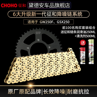 征和油封链条适用铃木GW250F GSX250链条链盘三件套静音牙盘520X2
