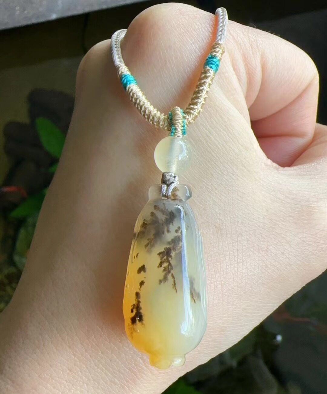 杨玉家云南天然黄龙玉冰种水草花立体小精品福瓜吊坠证书包邮新款