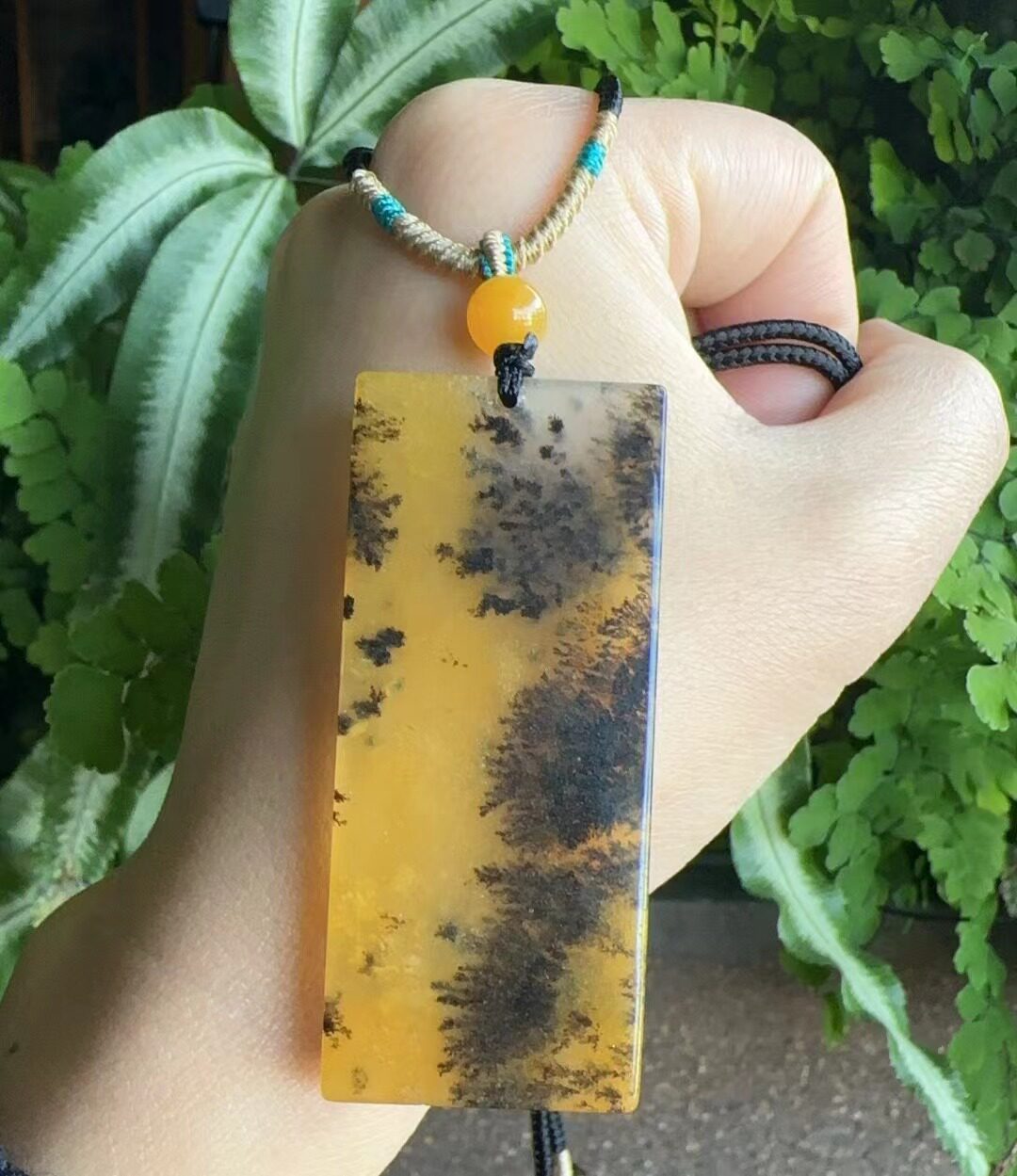 杨玉家云南天然黄龙玉冰黄水草花平安无事方牌挂件吊坠证书包邮新
