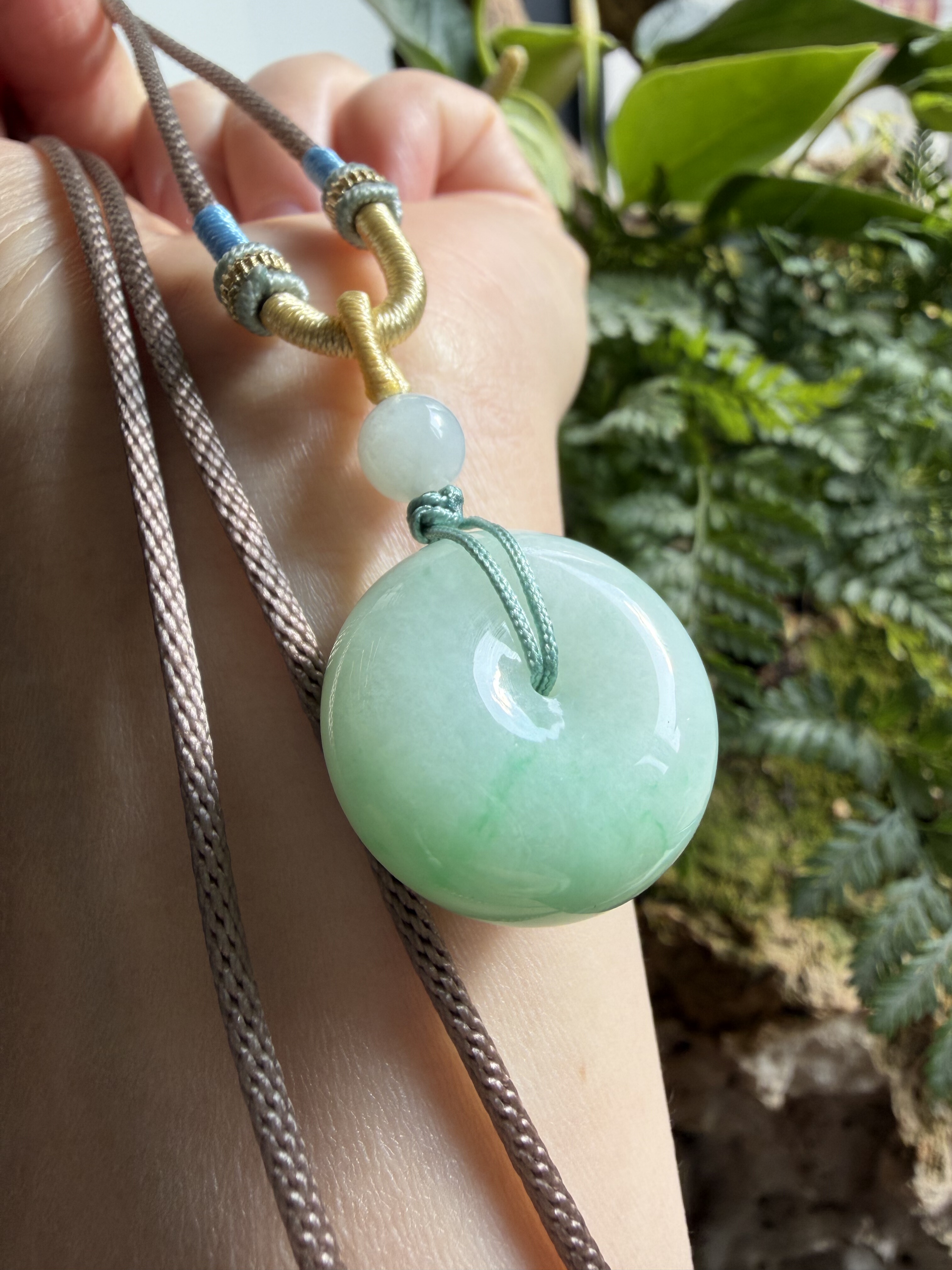 杨玉家缅甸天然A货翡翠老坑细糯种飘阳绿肥平安扣挂件证书送礼新