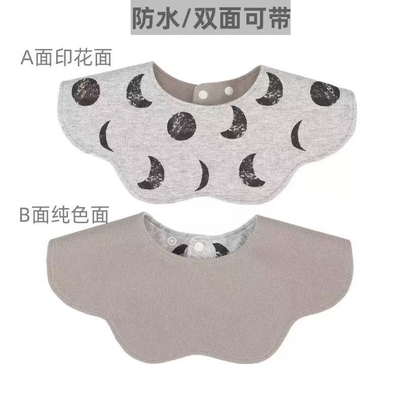 ins婴幼儿口水巾婴儿围嘴防水双面加大高颜值宝宝围兜新生儿用品