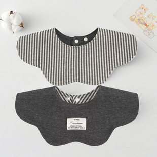 外贸婴儿围嘴柔软舒适双面纯棉加大高颜值宝宝围兜新生儿口水巾