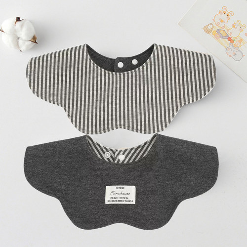 外贸婴儿围嘴柔软舒适双面纯棉加大高颜值宝宝围兜新生儿口水巾