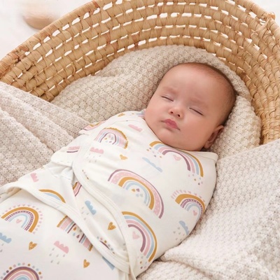 新款新生儿抱被休闲安抚包巾防惊跳包巾襁褓巾春秋睡袋婴儿用品