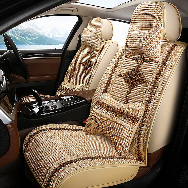 冰絲汽車坐墊編織全包圍夏季涼墊