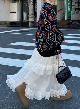 alley2024冬季 大人气新色入荷  浪漫薰衣草紫花边半身裙