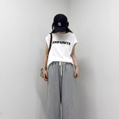 CP2025夏季 洋气简约字母印花插肩袖T恤