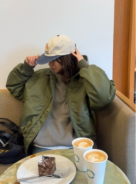 CP2025冬季 甜酷风休闲工装元宝领夹克外套