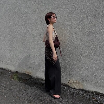 sen2025早秋 丝滑感面料宽松休闲长裤QC