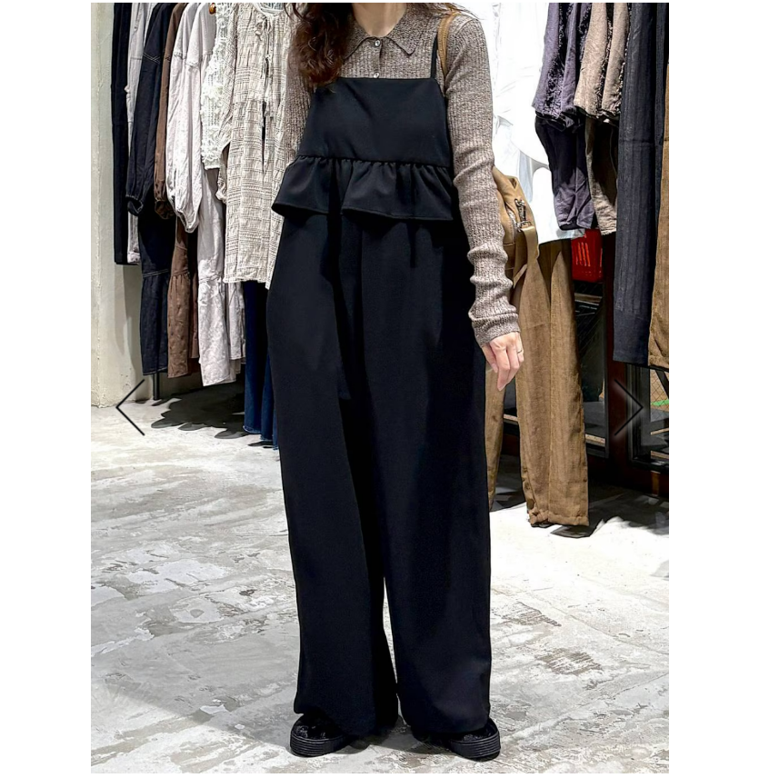 NA2025秋冬 假两件花边吊带设计减龄连体裤