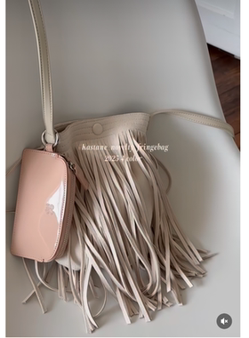 kas2025大人气 4色入荷 麂皮流苏单肩斜挎包