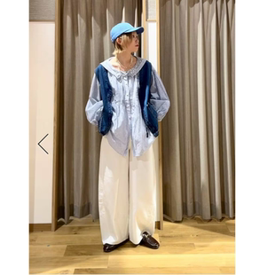 SC2026春夏 马甲 水洗做旧V领拉链休闲百搭牛仔马夹