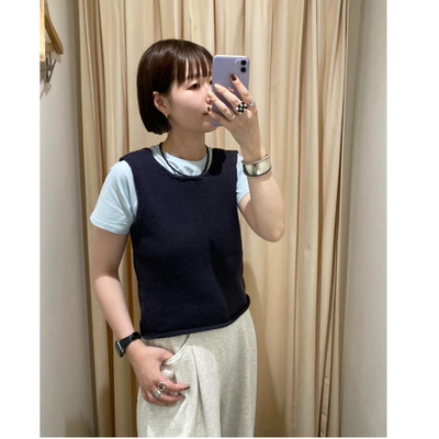 K*F2026夏季 纯棉前后两面穿针织马夹 背心
