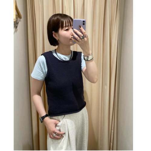 K*F2026夏季 纯棉前后两面穿针织马夹 背心