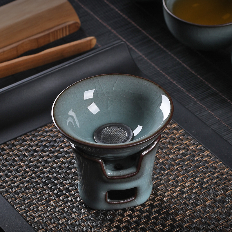 青瓷茶漏茶漏茶叶过滤网铁胎