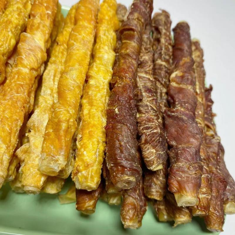 肉丁小零食牛皮卷中大型犬磨牙棒