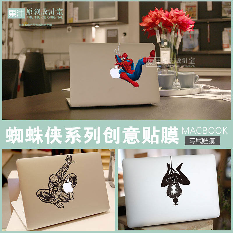 适用于苹果macbook创意贴膜airpro笔记本外壳贴纸121315寸蜘蛛侠