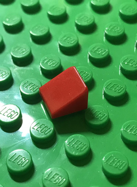 全新乐高LEGO正品零配件 54200 50746 1x1 斜坡面砖 4504379 红色