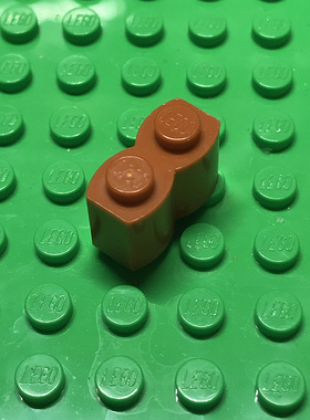 全新乐高LEGO正品零件MOC 30136 1x2 栅栏 波浪砖 4666352 深橙色