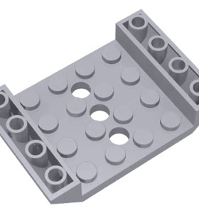 全新乐高LEGO正品 60219 4x6 带三孔反向斜坡面砖 4549997 浅灰色