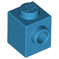 全新乐高LEGO正品零件 87087 1x1 单面带凸点砖 6004938 深湖蓝色