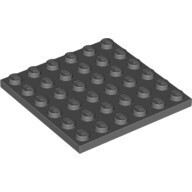 全新乐高LEGO正品零件配件MOC 3958 6x6 基础板 4211134 深灰色