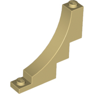 全新乐高LEGO正品 30099 1x5x4 反向拱形砖 4114072 6334382 米色