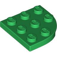 全新乐高LEGO正品零件 30357 3x3 弧形板 4541187 6062166 绿色