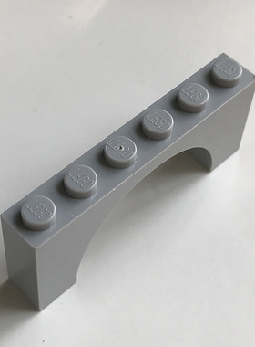 全新乐高LEGO正品零件 15254 1x6 拱形砖 6052784 6106189 浅灰色