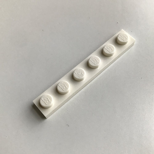全新LEGO乐高正品配件零件 3666 1x6基础板 366601 白色