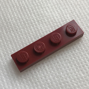 全新LEGO乐高正品零件 3710 1x4 基础板 4164219 4539061 深红色