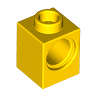 全新乐高LEGO正品零件配件MOC 6541 1x1 带孔砖 654124 黄色