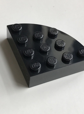 全新乐高LEGO零件配件MOC 2577 4x4 1/4圆柱砖 6188426 黑色