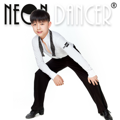neondancer男童拉丁舞带仿奥钻