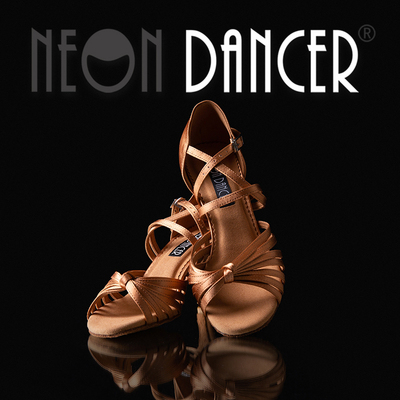 NEONDANCER拉丁舞鞋七带打结进口