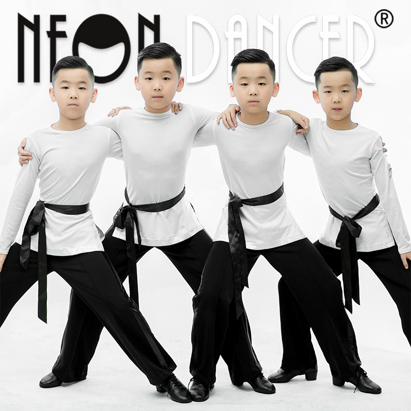 Neon Dancer 霓裳舞服 少儿男拉丁舞服 男孩练功服比赛服演出服
