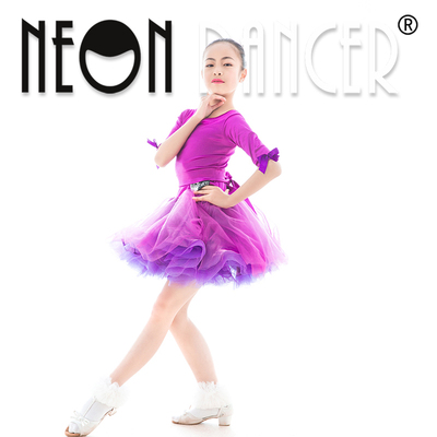 新款公主裙少儿拉丁舞蓬蓬裙