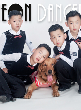 NeonDancer 少儿拉丁舞服 秋冬保暖背心 练习服 男童丝绒背心