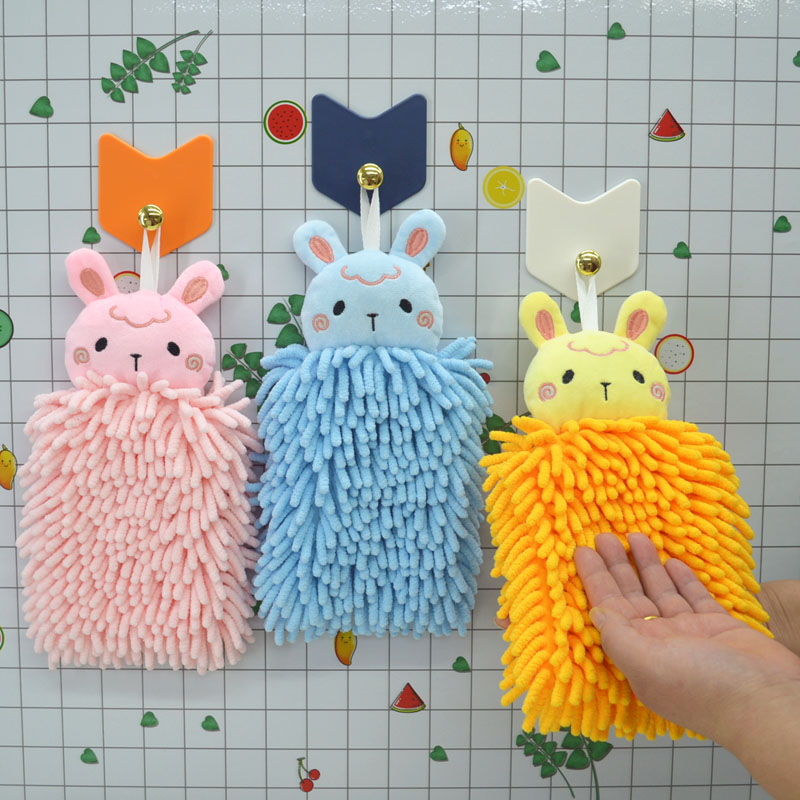 雪尼尔挂式擦手巾柔软不易掉毛