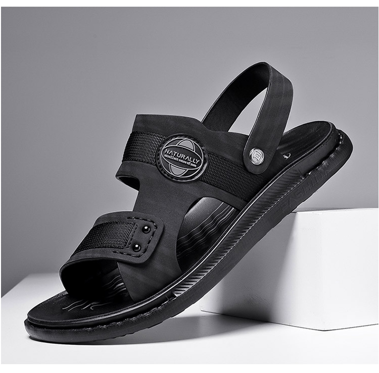 长短腿高低脚鞋定制男鞋夏季沙滩鞋牛皮单只增高鞋加厚底露趾凉鞋