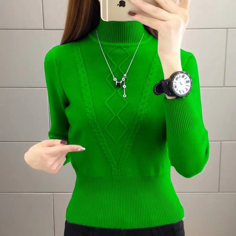 针织打底衫2024毛衣女新款半高领高腰修身短款上衣女时尚百搭收腰,女装/女士精品,毛针织衫,淘宝优惠券,粉丝福利购,淘宝优惠卷