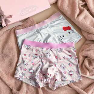内裤 ～日系可爱猫亲肤透气牛奶丝男士 卡通学生 新款 Kitty男裤