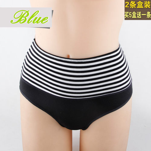 依之舍女款内裤条纹高腰收腹收胃