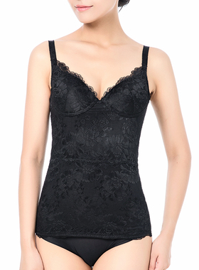 fimage有致103001加绒款蕾丝吊带背心蕾丝美体加厚保暖免穿文胸