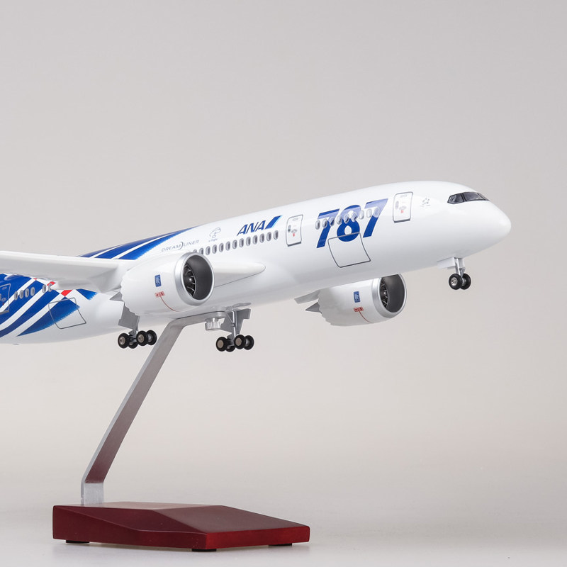带灯43cm日本全日空航空飞机模型波音787客机航模摆件仿真B787