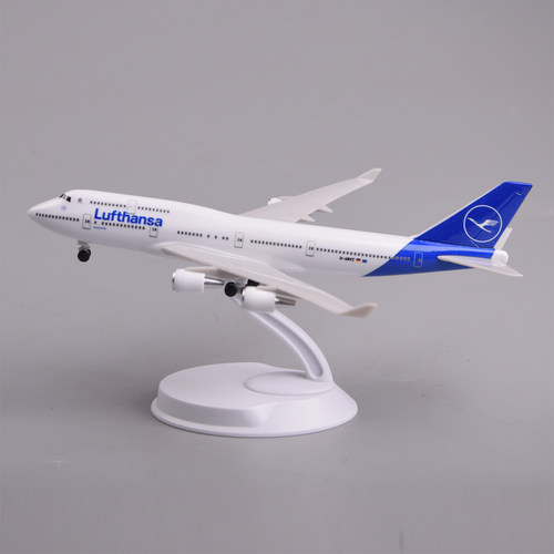 20cm仿真汉莎航空747-400飞机模型ABS摆件收藏航模礼品lufthansa