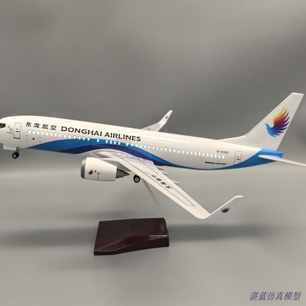【带轮子带灯】东海航空波音737飞机模型仿真客机摆件礼品航模男