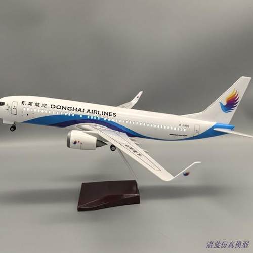 带灯47cm东海航空波音737飞机模型仿真客机摆件礼品航模男收藏