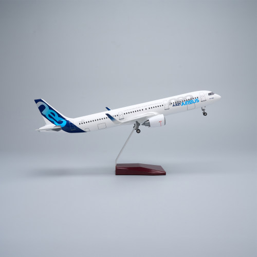 带灯44cm空客A321neo仿真民航客机飞机模型原型机拼装摆件礼物男