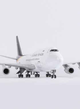 带轮仿真UPS波音747-400货机飞机模型摆件礼品礼物货运男生收藏